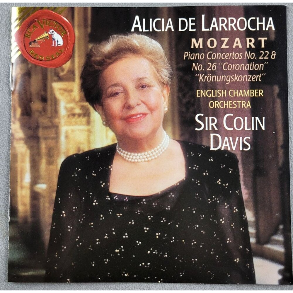 Alicia De Larrocha Mozart Piano Concertios 22 & 26 Music CD - 37116cd